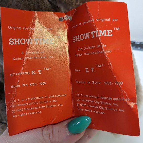 ET Stuffed Toy Doll Official 1988 Movie Licensed - Picture 2 of 12